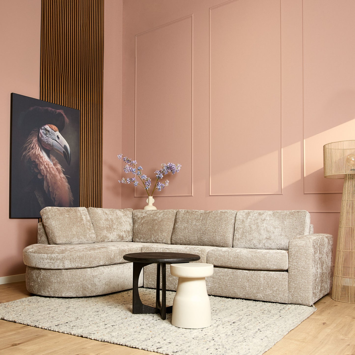 Hoekbank Mara | Beige | Open Eiland Links + 2,5 zits