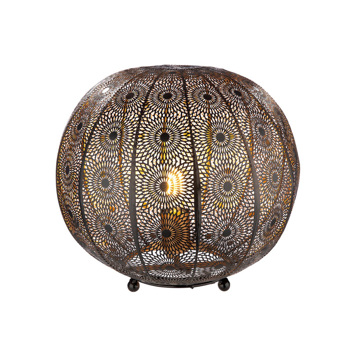 Metalen lamp "Menara" zwart/goud