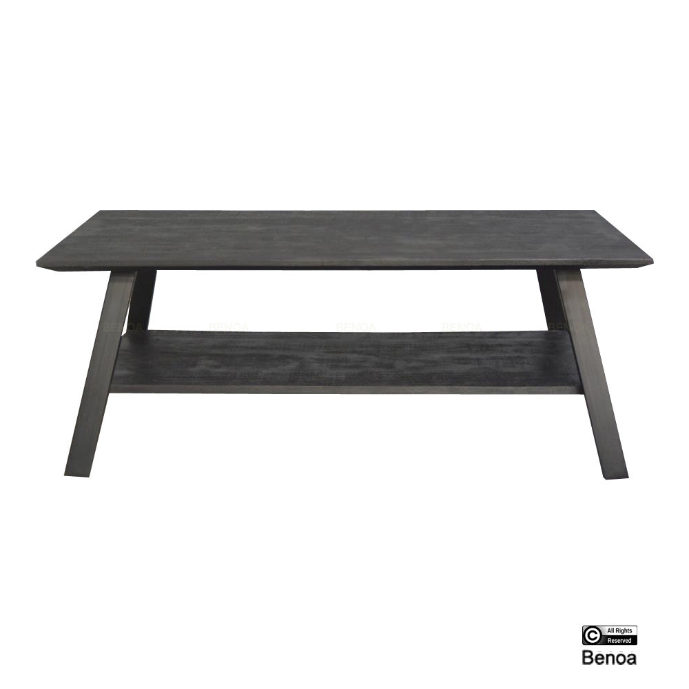 Berlin 2 Shelf Coffee Table Black 120