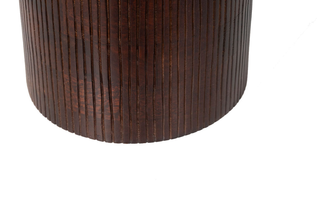 Bijzettafel/Kruk Mango Hout - Walnoot - 30x30x50