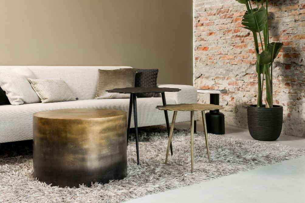 Bijzettafel Large Aluminium Mat Zwart - 62x62x54 cm