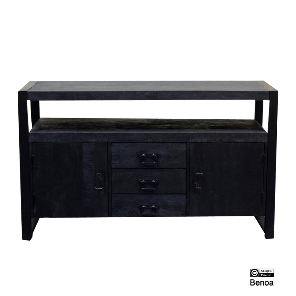 Britt 2 Door 3 Drawer Sideboard Black 135