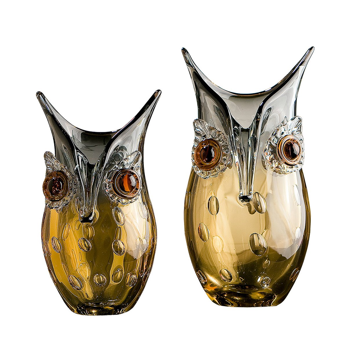 Glassoort vaas "uil"