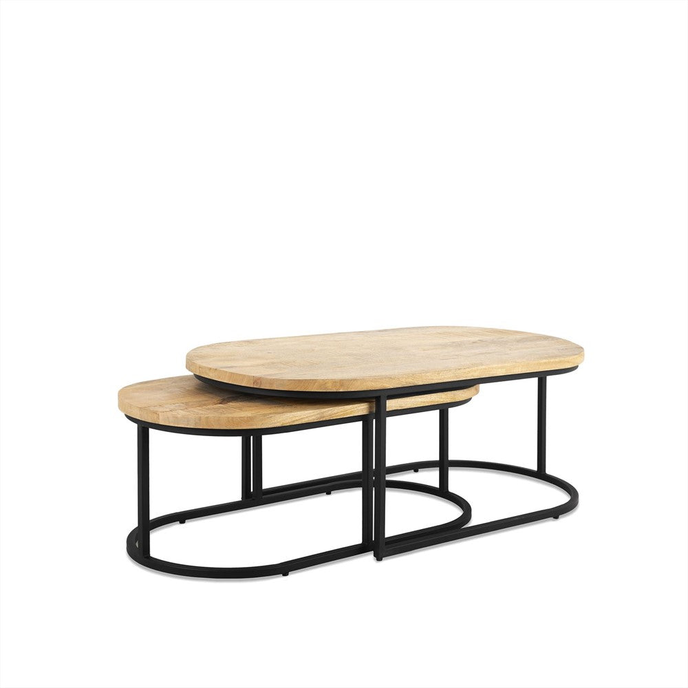 Iron Coffee Table Oval (Set of 2) 120