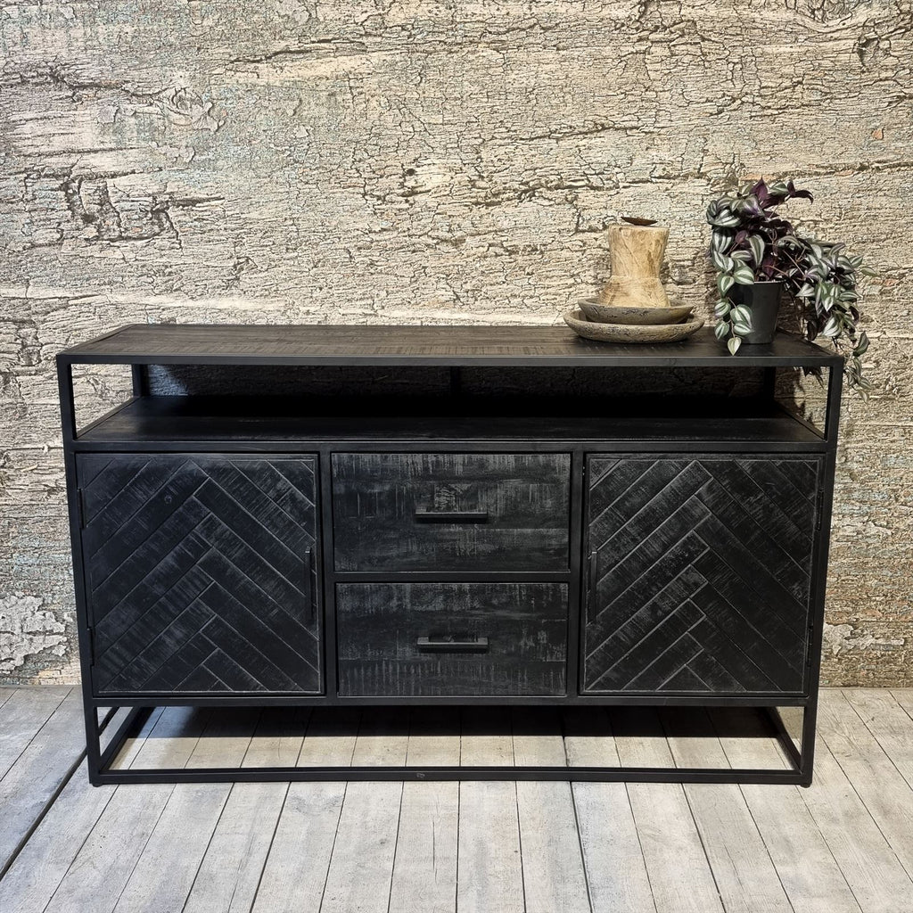Jax 2 Door 2 Drawer Sideboard Black 150
