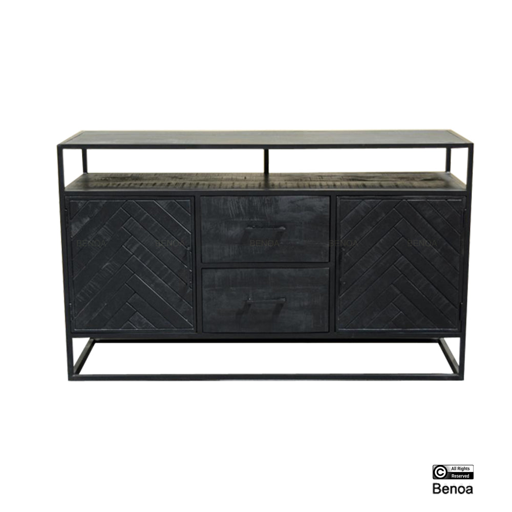 Jax 2 Door 2 Drawer Sideboard Black 150