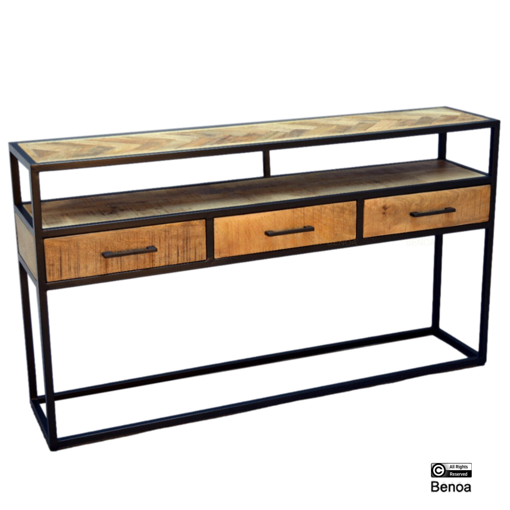 Jax 3 Drawer Console Table 140
