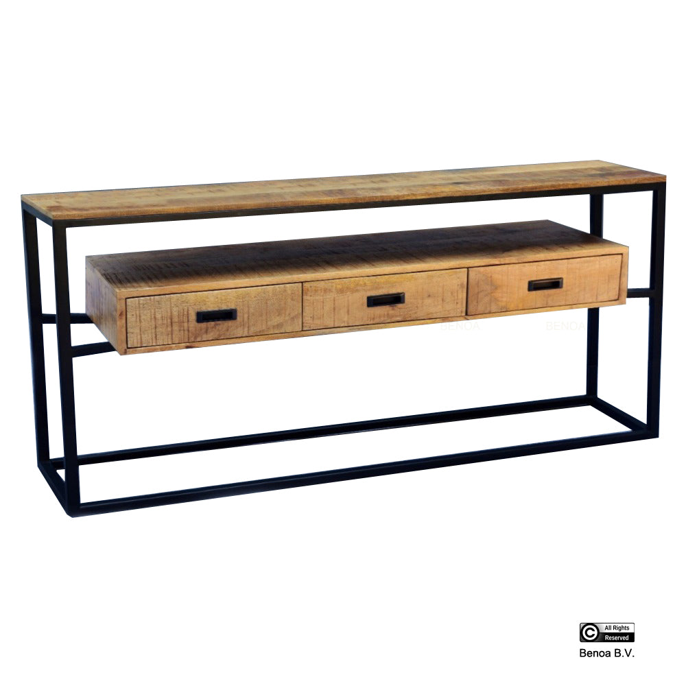 Len 3 Drawer Console Table 140