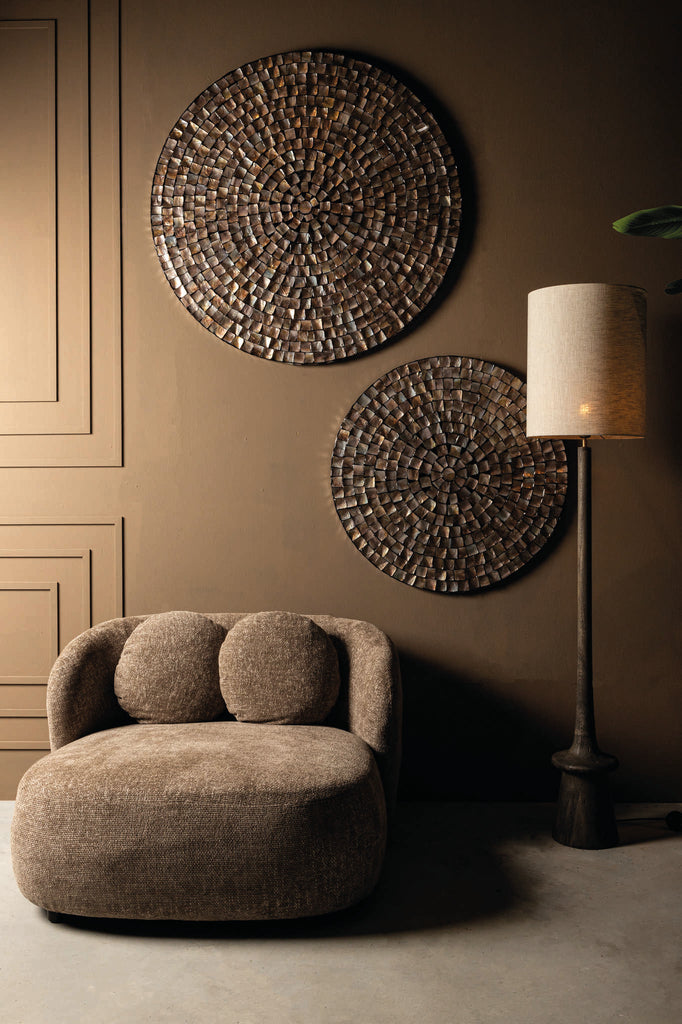 PTMD Nikael Bronze Round Wandpaneel