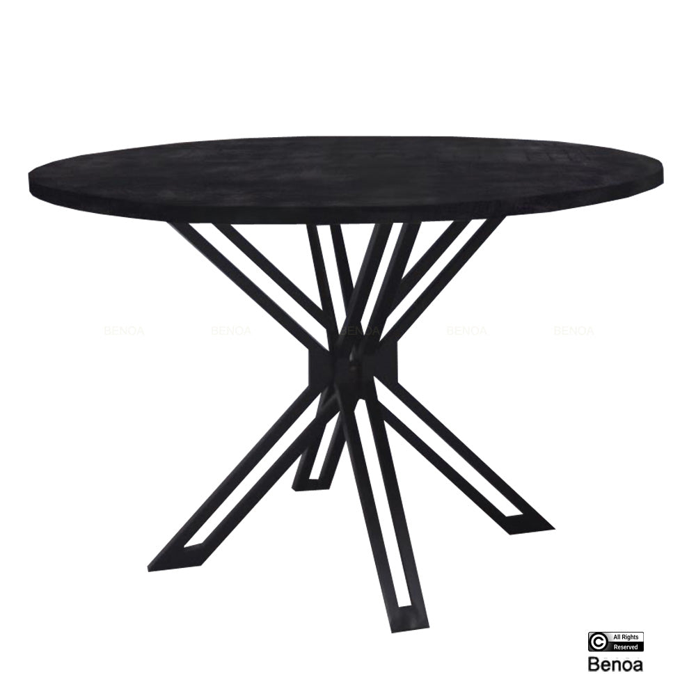 Yana Round Dining Table Black 140