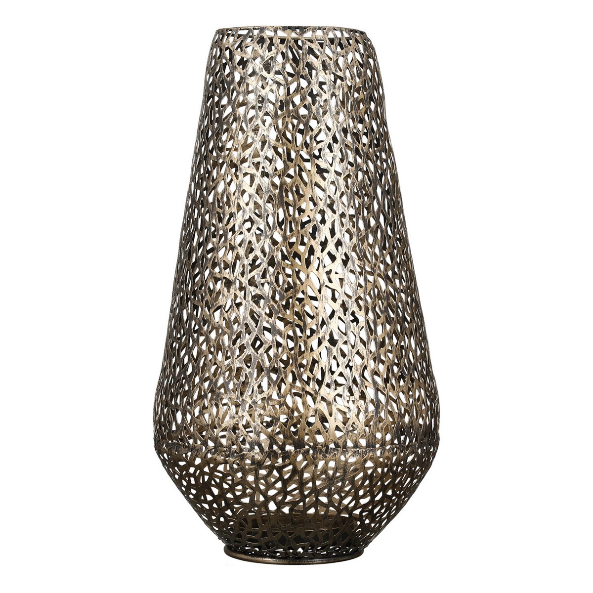 Metalen vloerlantaarn "Purley" antiek goud