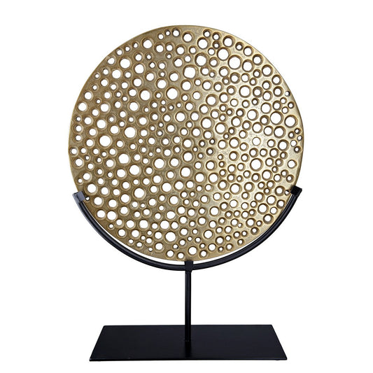 "Hive" Decoratief Object op Zwarte Metalen Voet