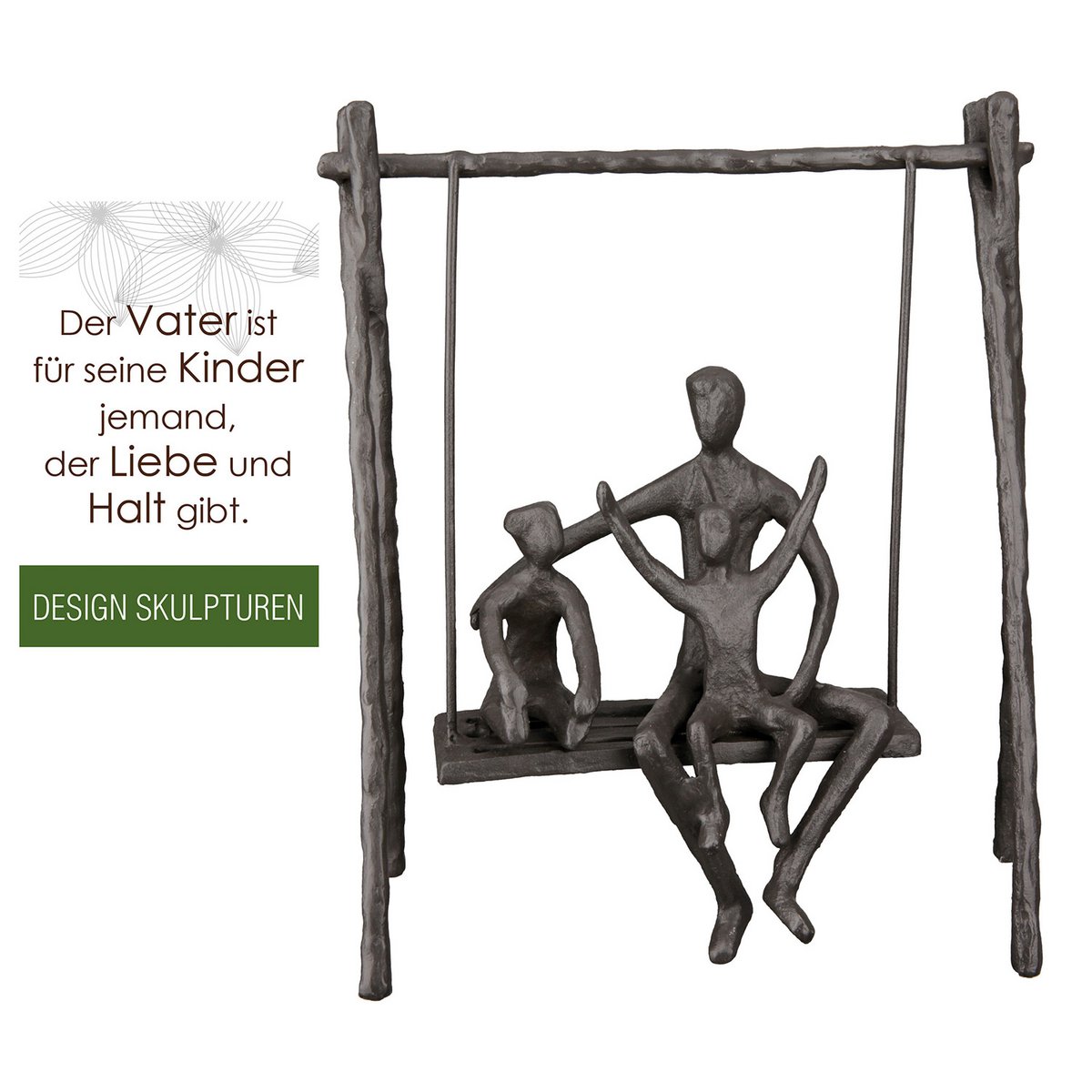 IJzeren Design Sculptuur “Vaderlijke Liefde”