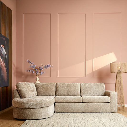 Hoekbank Mara | Beige | Open Eiland Links + 2,5 zits
