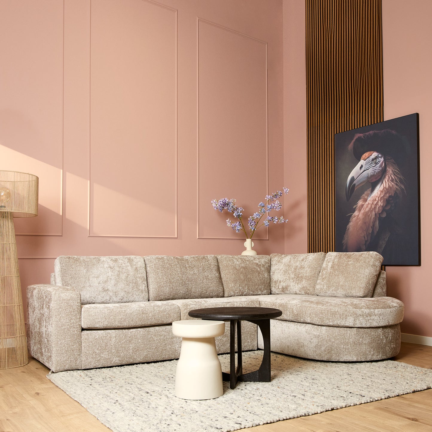 Hoekbank Mara | Beige | Open Eiland Links + 2,5 zits