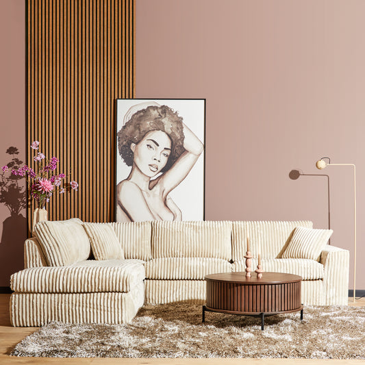 Hoekbank Mara Teddy | Open Eiland Links + 2,5 zits