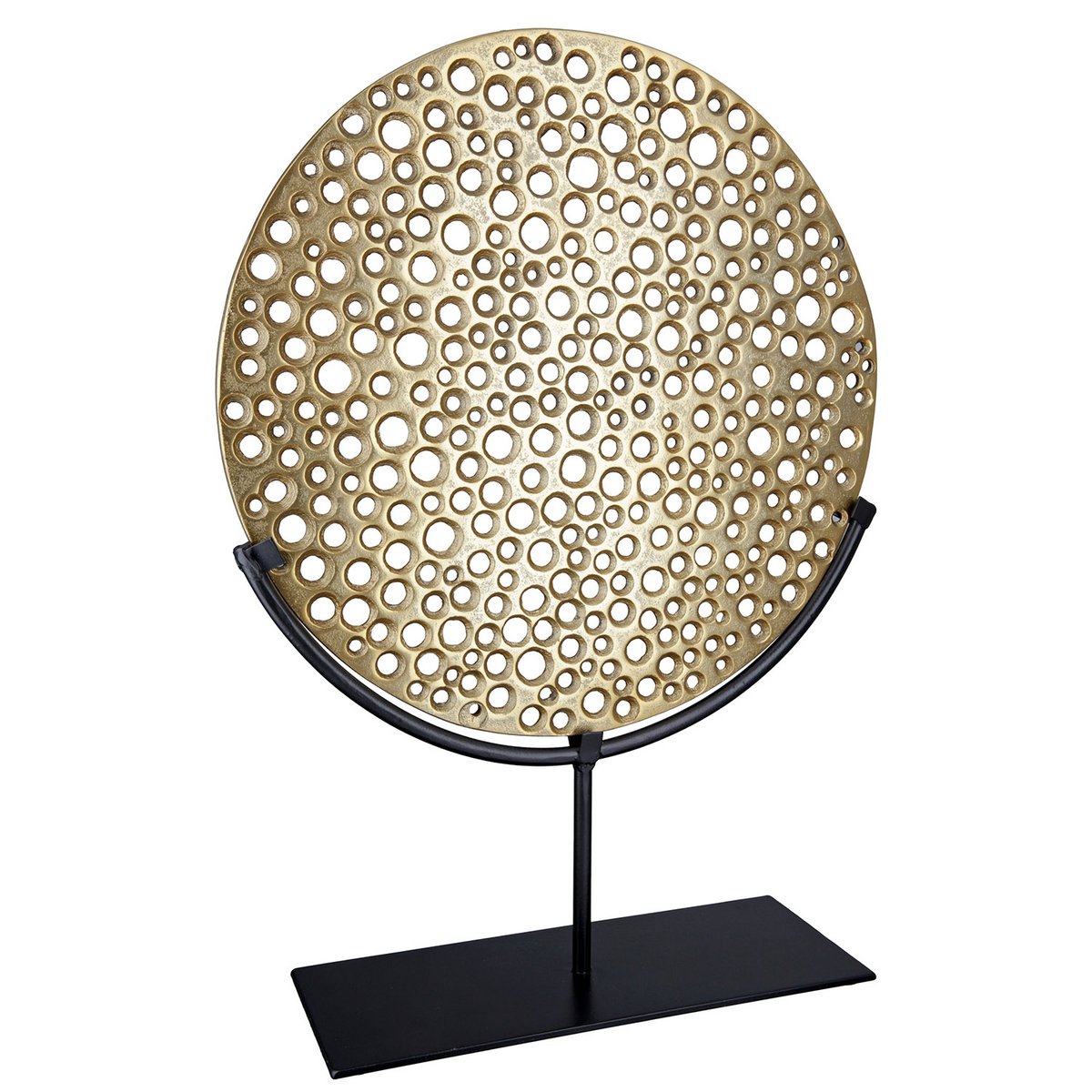 "Hive" Decoratief Object op Zwarte Metalen Voet