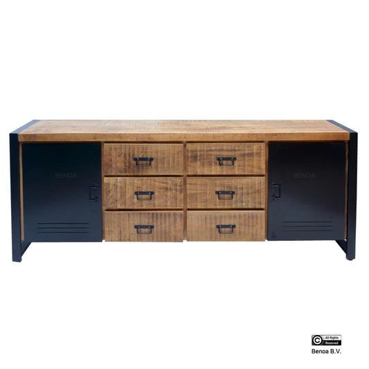 Bas 2 Door 6 Drawer Sideboard 200