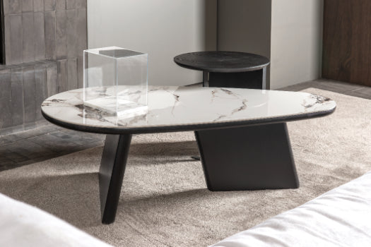Bijzettafel Sintered stone lite rond 50x50 cm