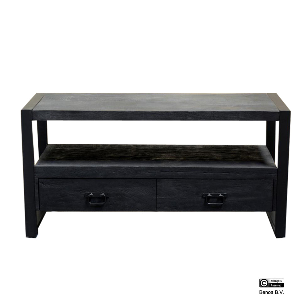 Britt 2 Drawer TV Cabinet Black 120