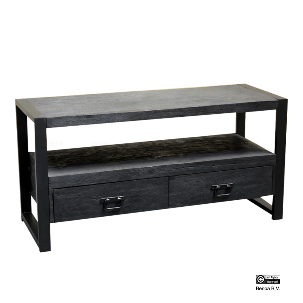 Britt 2 Drawer TV Cabinet Black 120