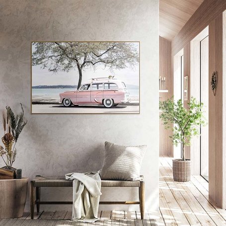PTMD Wandpaneel Travel - 120x3x80 cm - Glas - Multi