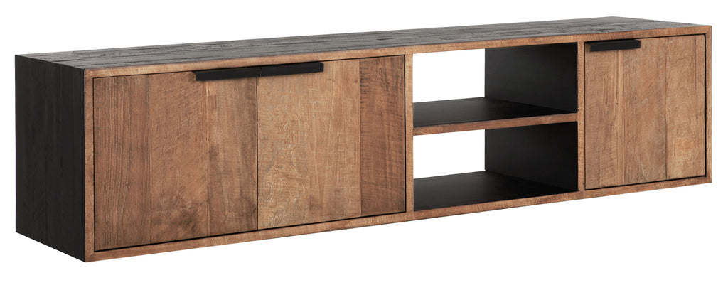 Hanging TV stand Cosmo No.1 medium, 3 doors, 2 open racks