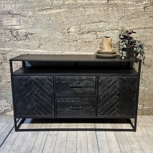 Jax 2 Door 2 Drawer Sideboard Black 150