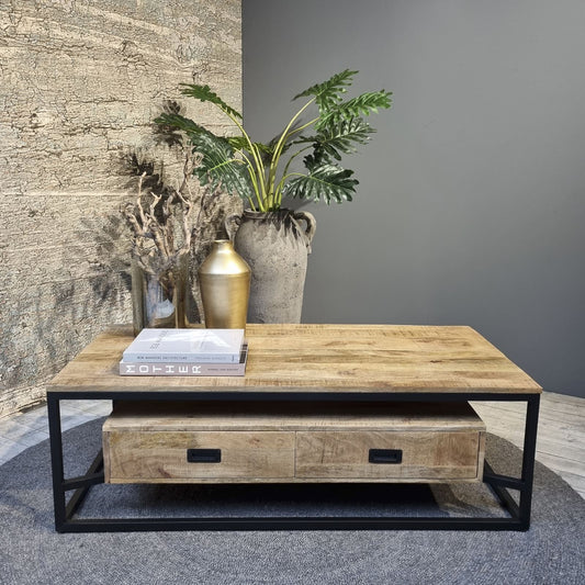 Len 2 Drawer Coffee Table 120