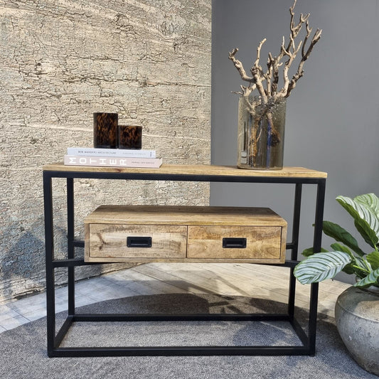 Len 2 Drawer Console Table 110