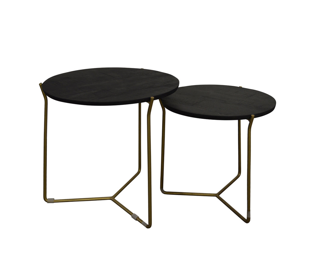 Mason Black/Brass Set of 2