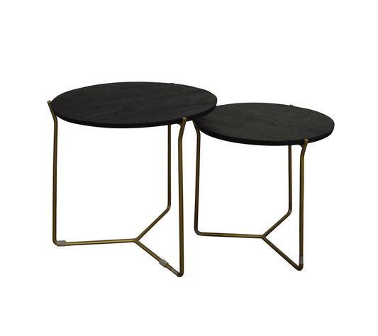 Mason Black/Brass Set of 2