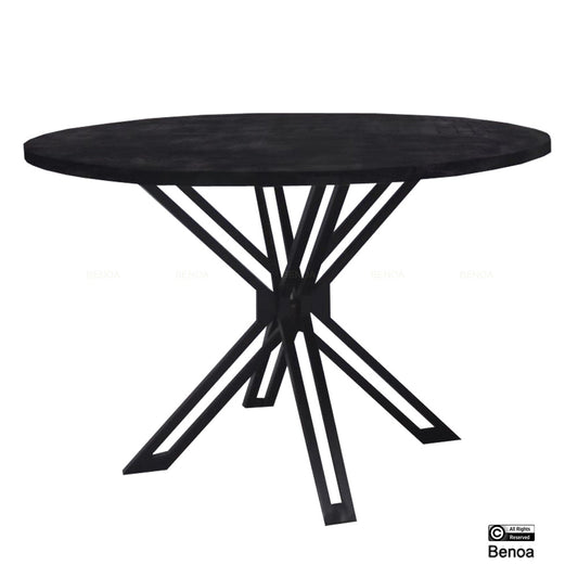 Yana Round Dining Table Black 130