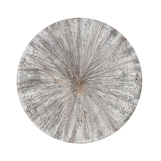 Zapp white ribbed wallpanel round s